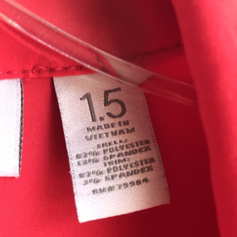 Chico’s Coral Shirt Dress Zip Front Utility Dress Easy care size 1.5 /M/10 Midi - Picture 11 of 11